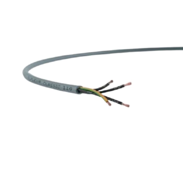 Lapp ÖLFLEX CLASSIC 110 Control Cable, 5 Cores, 1 mm², YY, Unscreened, 50m, Grey PVC Sheath, 17 AWG