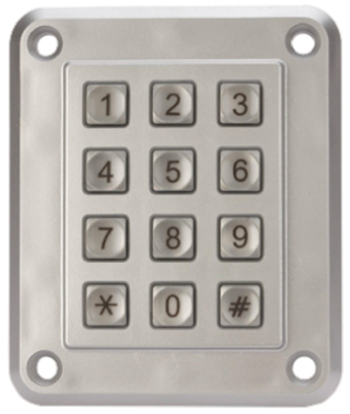 EOZ IP67 12 Key ZAMAK 5 Anti Vandal Keypad