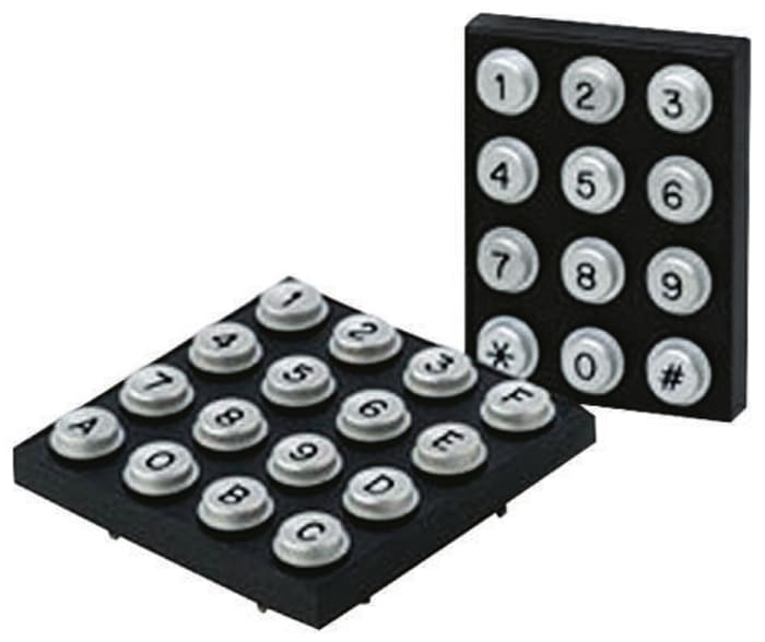 EAO IP67 12 Key Polychloroprene Elastomer Keypad