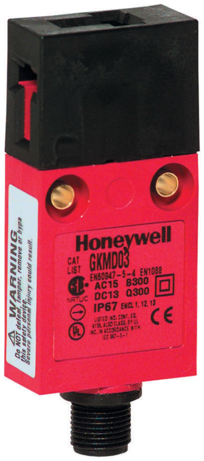 Commutateur de verrouillage de sécurité Honeywell GKM, 1 NF / 1 NO, A clé, IP66, IP67, 50V, 1A