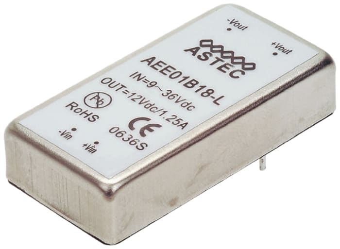 Convertidor dc - dc aislado 15W, Salida 15V dc, 1A