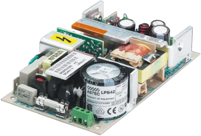 Astec Embedded Switch Mode Power Supply (SMPS), LPS44-T, 15V dc, 3.6A, 55W, 1 Output, 120 → 300 V dc, 85