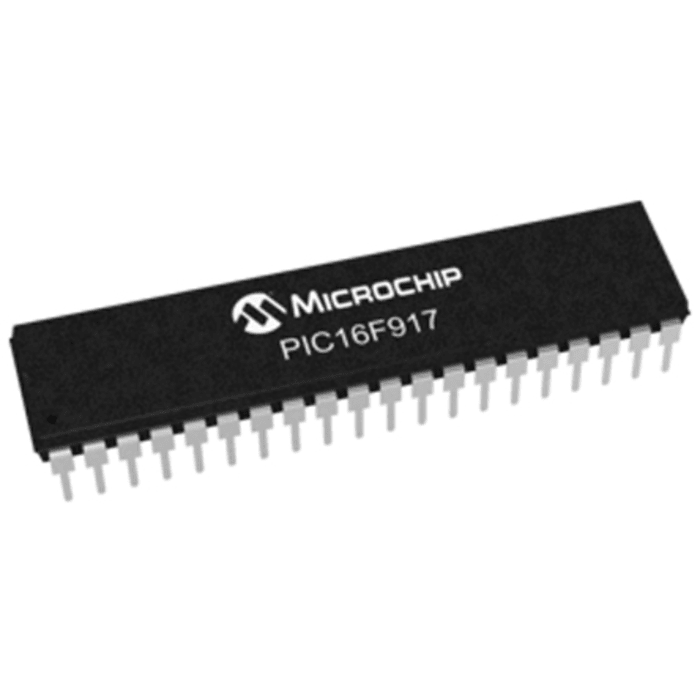 Microcontrolador Microchip PIC16F917-I/P, núcleo PIC de 8bit, RAM 352 B, 20MHZ, PDIP de 40 pines