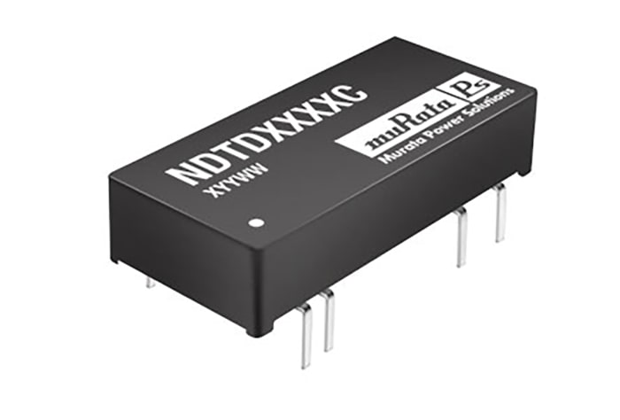 Murata Power Solutions NDTD DC-DC Converter, ±15V dc/ ±100mA Output, 4.5 → 9 V dc Input, 3W, Through Hole, +85°C