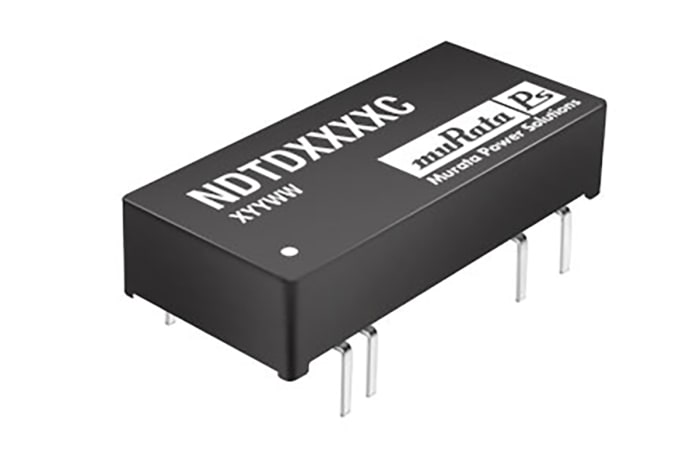 Murata Power Solutions NDTD DC-DC Converter, ±5V dc/ ±300mA Output, 9 → 18 V dc Input, 3W, Through Hole, +85°C