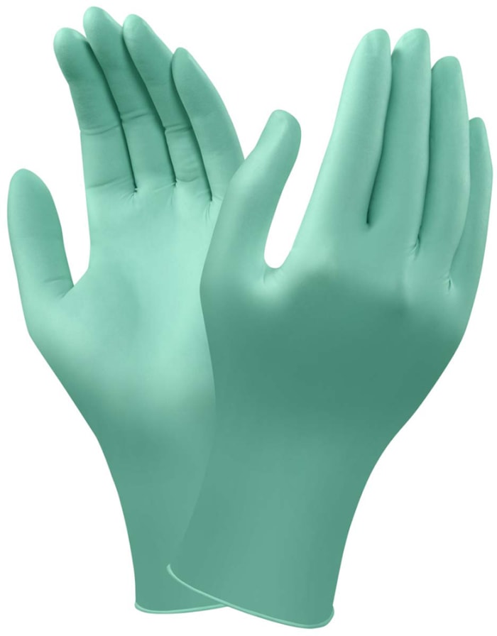 Ansell MICROFLEX® NeoTouch™ 25-201 Green Powder-Free Neoprene Disposable Gloves, Size 8.5-9, Large, 100 per Pack