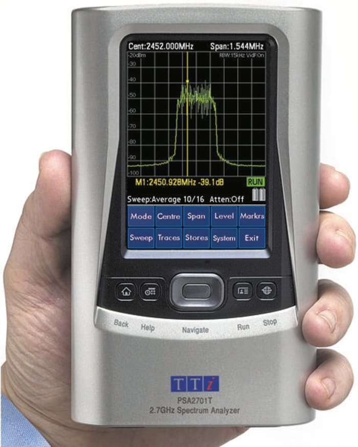 Analizador de espectro Aim-TTi PSA2701T PSA 2701T, 1 canal, TFT 3,7 Pulgadas, Infrarrojos, USB, De Mano