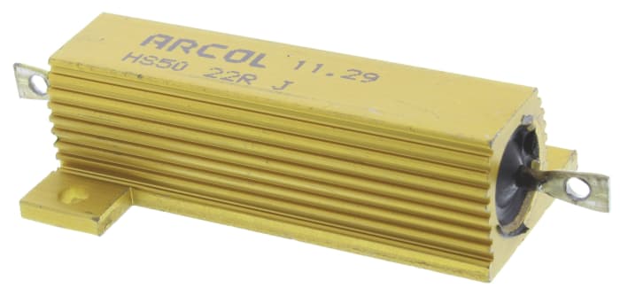 Arcol, 22Ω 50W Wire Wound Chassis Mount Resistor HS50 22R J ±5%