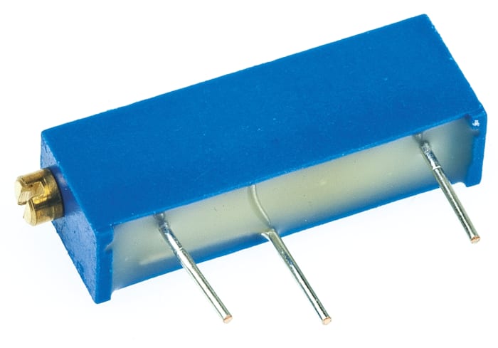 Potentiomètre trimmer Vishay série 43P 10kΩ Traversant 20 tours Réglage sur le côté