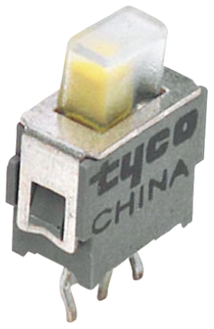 Interruptor de actuador deslizante DPDT, Enclavamiento, 400 mA a 20 V, Montaje en PCB