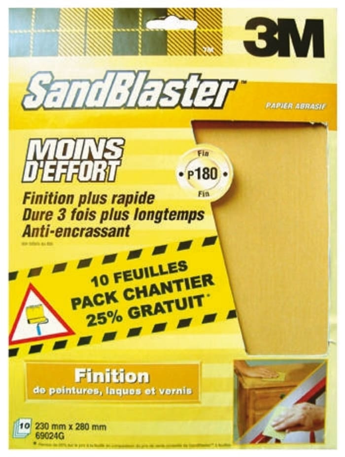 3M P180 Grit Very Fine, 280mm x 230mm