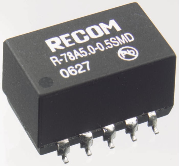 Recom Switching Regulator, Surface Mount, 5V dc Output Voltage, 6.5 → 32V dc Input Voltage, 500mA Output