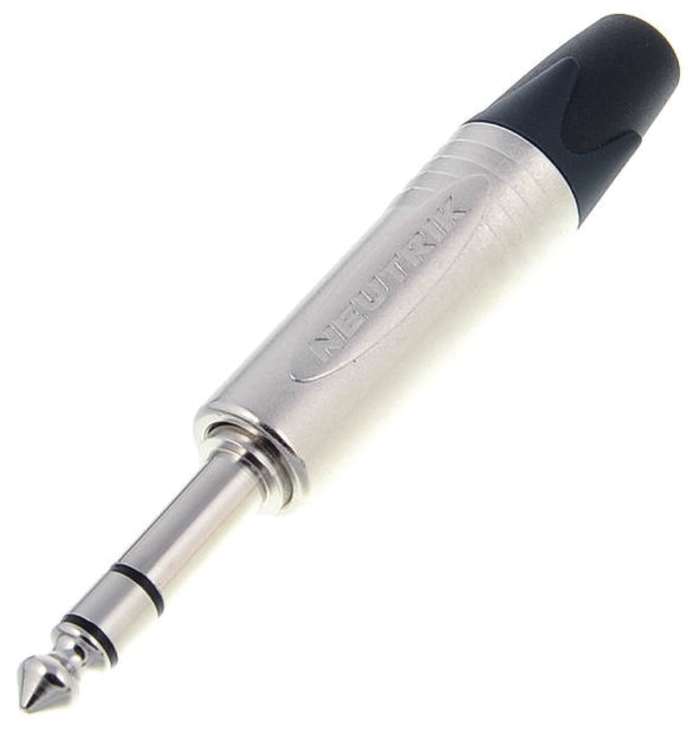 Neutrik Jack Connector 6.35 mm Cable Mount Stereo Plug, 3Pole