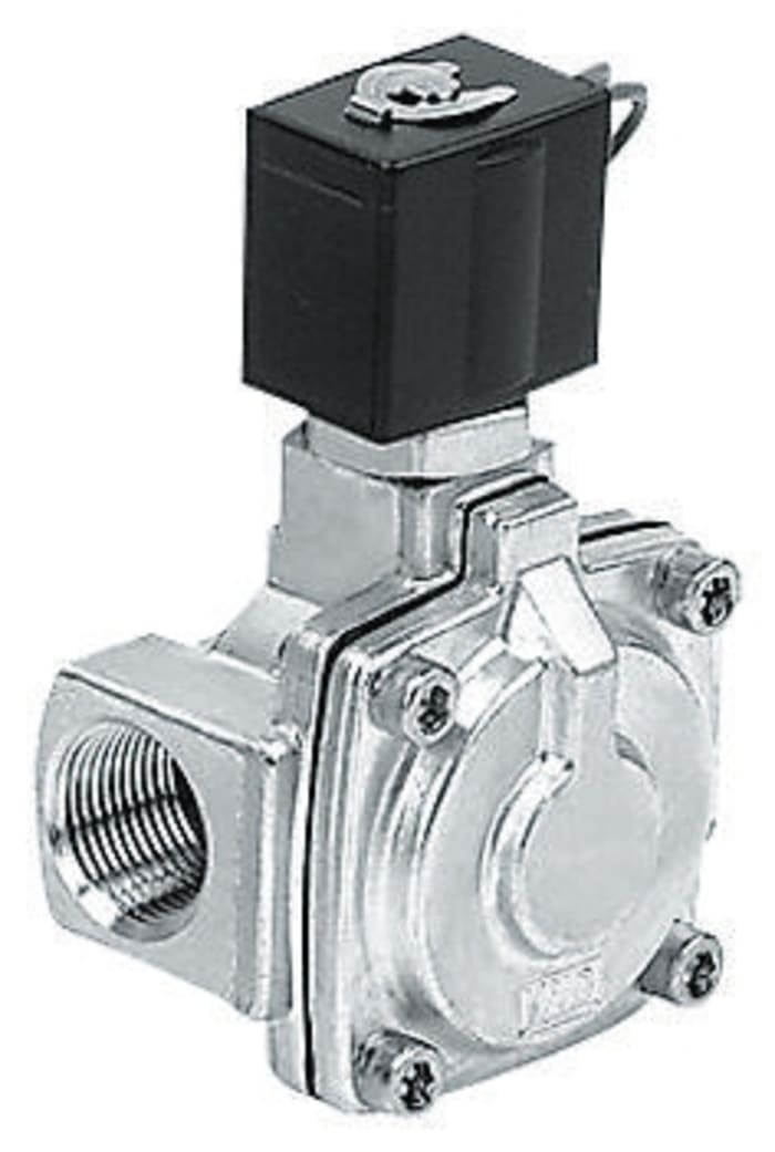 SMC Solenoid Valve VXD2150-06F-5D1, 2 port(s) , NC, 24 V dc, 3/4in