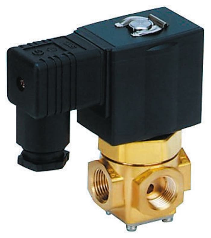 SMC Solenoid Valve VX3114A-01F-5DO1, 3 port(s) , Common, 24 V dc, 1/8in