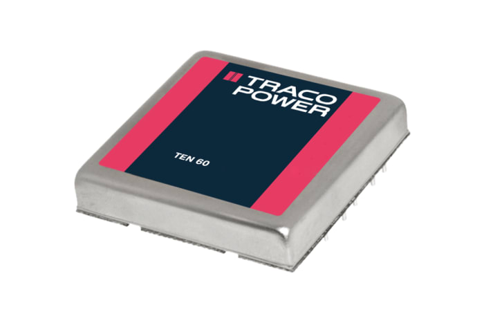 TRACOPOWER TEN 60 DC-DC Converter, 5V dc/ 12A Output, 18 → 36 V dc Input, 60W, Through Hole, +85°C Max Temp