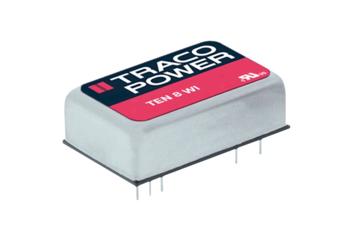 TRACOPOWER TEN 8WI DC-DC Converter, ±12V dc/ ±335mA Output, 9 → 36 V dc Input, 8W, Through Hole, +85°C Max Temp