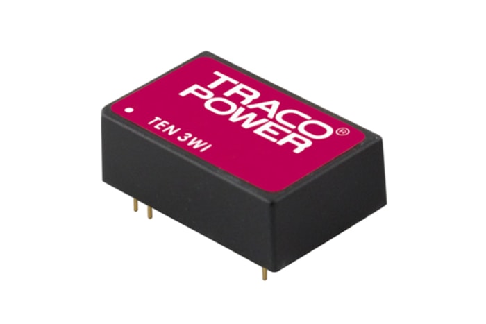 TRACOPOWER TEN 3WI DC-DC Converter, ±12V dc/ ±125mA Output, 18 → 75 V dc Input, 3W, Through Hole, +85°C Max Temp