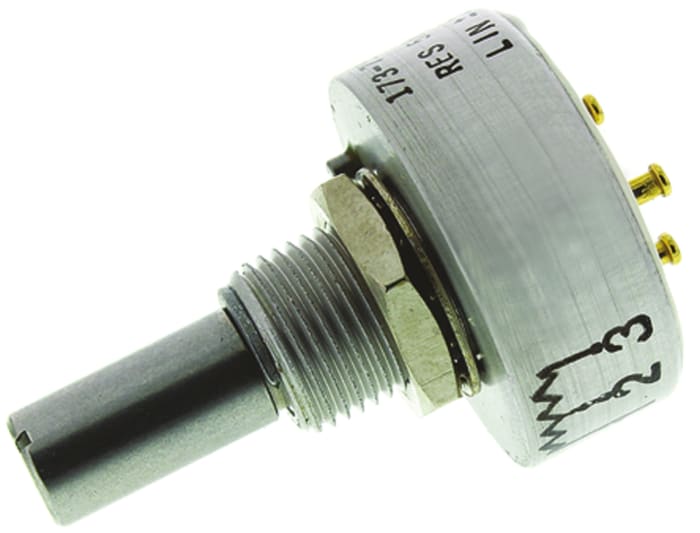 Vishay 157 5kΩ Rotary Potentiometer 1-Gang Panel Mount, 157B502MX9001