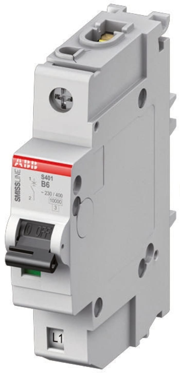 Disjoncteur ABB S400M 1P, 3A, pouvoir de coupure 10 kA