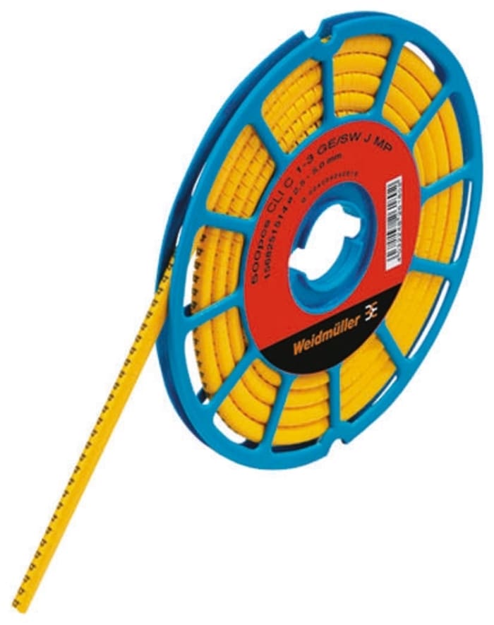 Označovač kabelů Připínací barva Hnědá 500 ks 3mm x 4.2 mm Weidmuller 1
