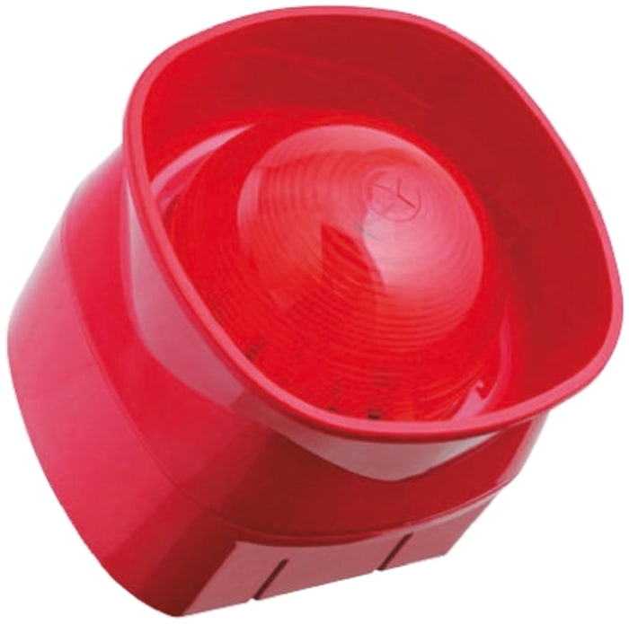 Avisador luminoso LED Fulleon Symphoni, 9 → 28 Vdc, Rojo, Intermitente, 100dB @ 1m