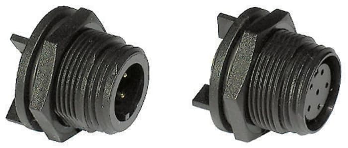 Bulgin Circular Connector, 4 Contacts, Rear Mount, Miniature Connector, Plug, Male, IP68, Buccaneer 400 Series