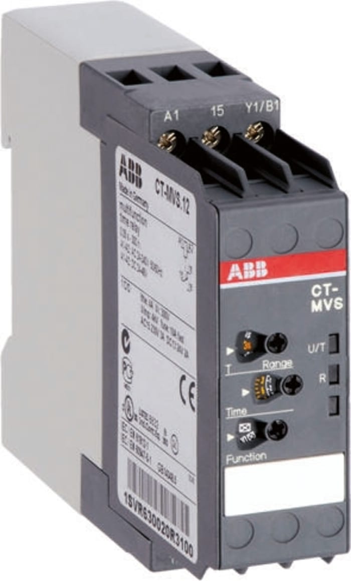 ABB Time Delay Relay, 24 → 240 V ac, 24 → 48V dc, 1-Contact, 0.05 s → 300h, SPDT
