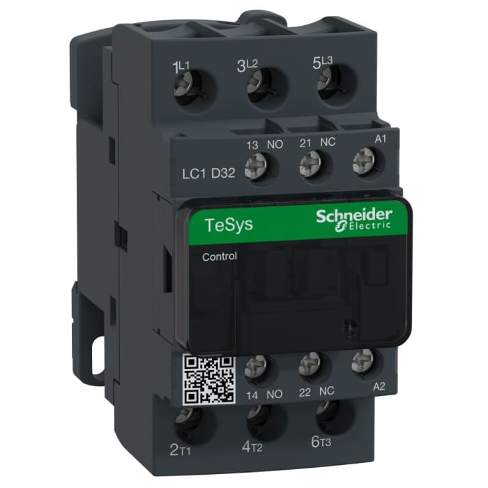 Contacteur Schneider Electric série LC1D, 3 pôles , 3NO, 32 A, 230 V c.a., 15 kW