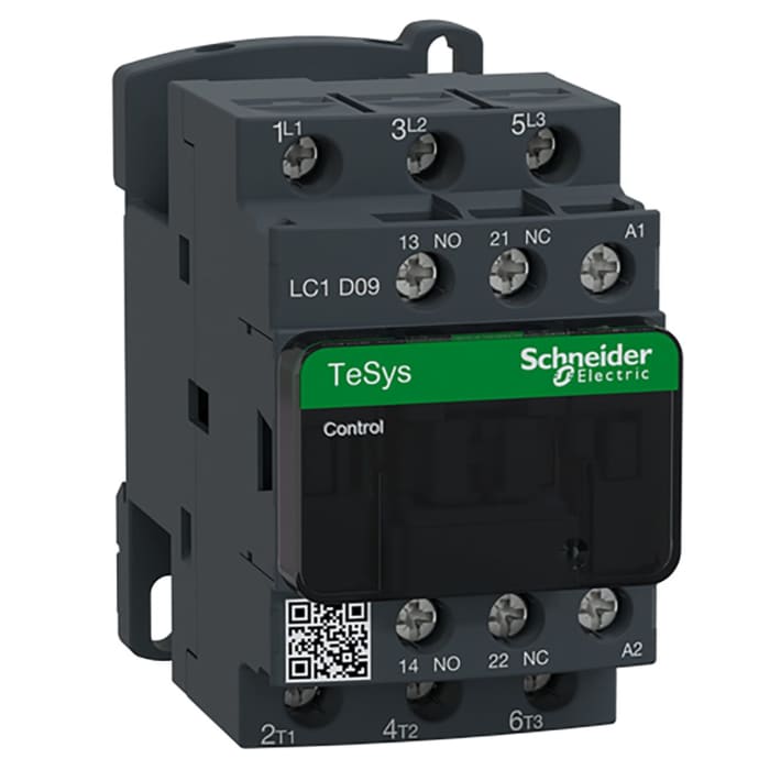 Contacteur Schneider Electric série LC1D, 3 pôles , 3NO, 9 A, 240 V c.a., 4 kW