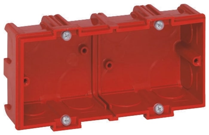 Legrand Batibox Red Plastic Back Box, NF, 1 Gangs