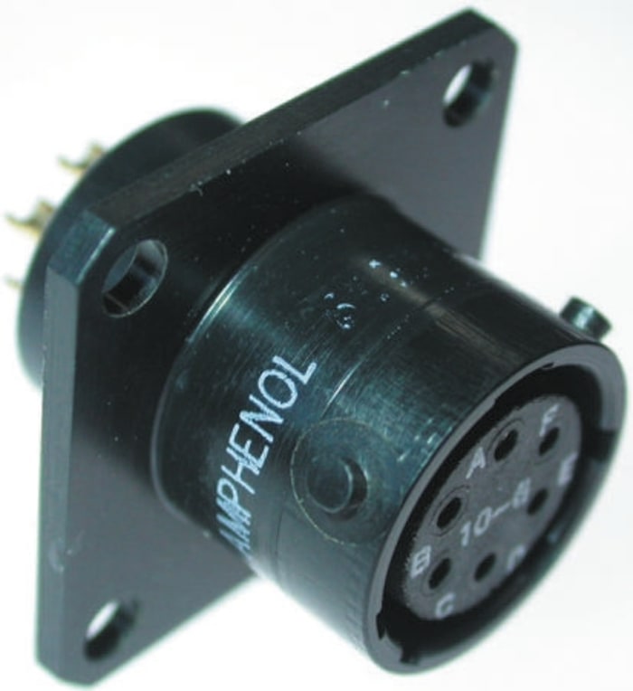 Amphenol Circular Connector, 6 Contacts, Box Mount, Socket, Male