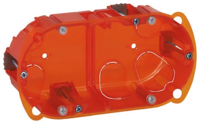 Legrand Batibox Orange Plastic Back Box, NF, 2 Gangs