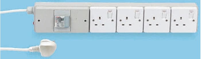 Type G - British 4 Gang Distribution Unit, RCD Protected