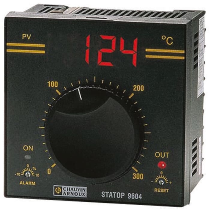 Pyro Controle STATOP Panel Mount On/Off Temperature Controller, 96 x 96mm 1 Input, 1 Output Relay, 90 → 260 V ac