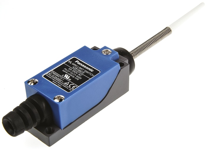 Panasonic AZ8 Series Coil Spring Limit Switch, NO/NC, IP64, DPST, 250V ac Max, 5A Max