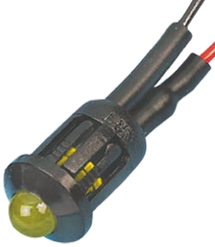Voyant LED lumineux  Jaune RS PRO, dia. 8mm, 6V c.c.