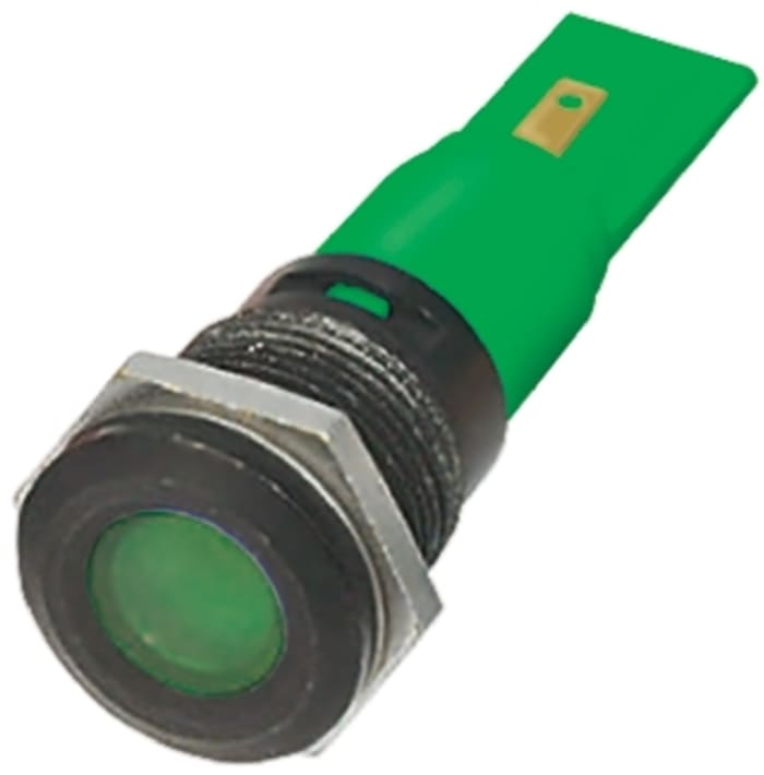 Voyant LED lumineux  Vert RS PRO, dia. 16mm, 24V c.a. / V c.c.