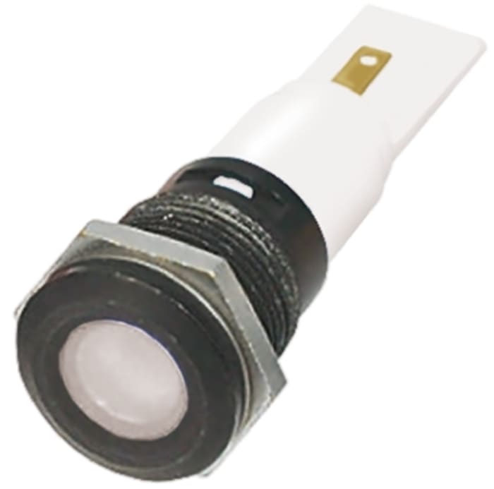 RS PRO White Panel Mount Indicator, 16mm Mounting Hole Size, Solder Tab Termination