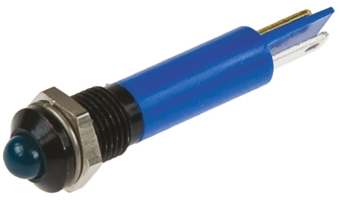 8mm blue LED black chr prominent,24Vdc