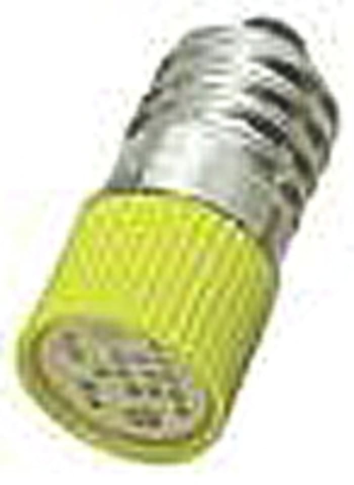 RS PRO Yellow LED Indicator Lamp, 12V ac/dc, E10 Base, 10mm Diameter, 120/110mcd