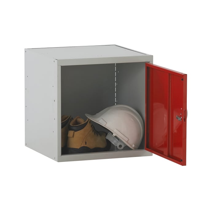 RS PRO | RS PRO 1 Door Steel Light Grey Locker, 380 mm x 380 mm x 380 ...