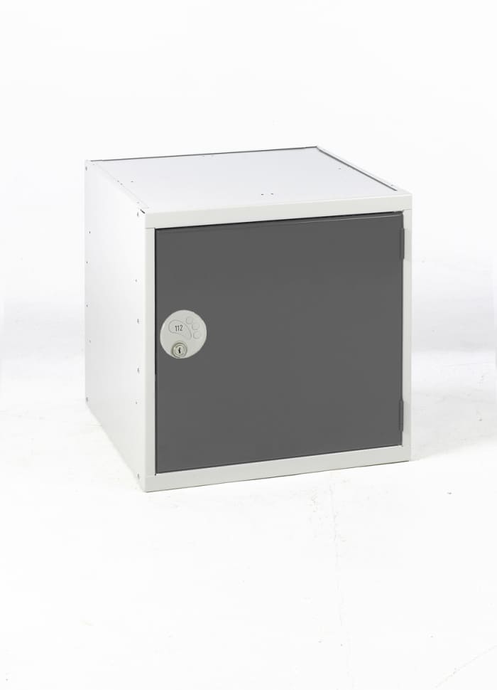 RS PRO 1 Door No Steel Dark Grey, Light Grey Locker, 450 mm x 450 mm x 450mm