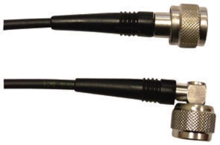 Cable coaxial RG142 Radiall, 50 Ω, con. A: Tipo N, Macho, con. B: Tipo N, Macho, long. 500mm Negro