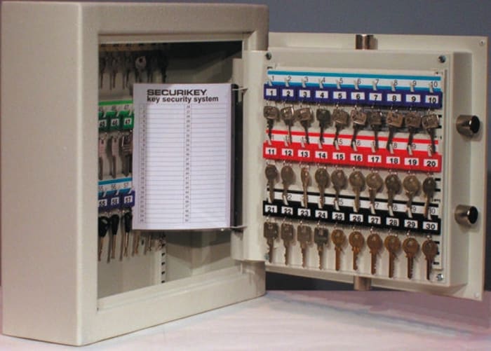 Armoire à clé Acier, 200 clés, Montage mural