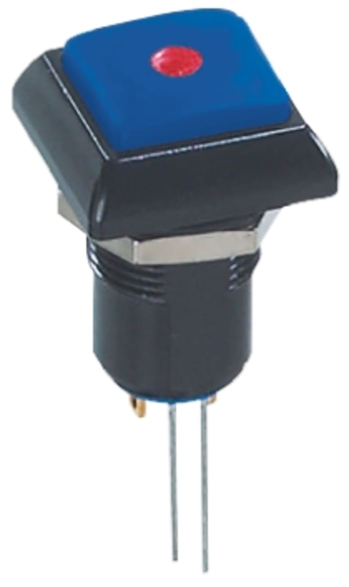 APEM Illuminated Push Button Switch, Latching, Panel Mount, 12mm Cutout, Red LED, 48V ac, IP67