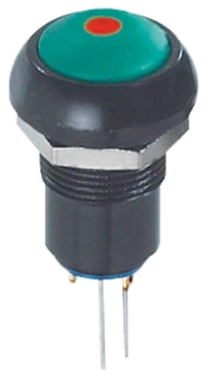APEM Illuminated Push Button Switch, Latching, Panel Mount, 12.9mm Cutout, Red LED, 24V dc, IP67