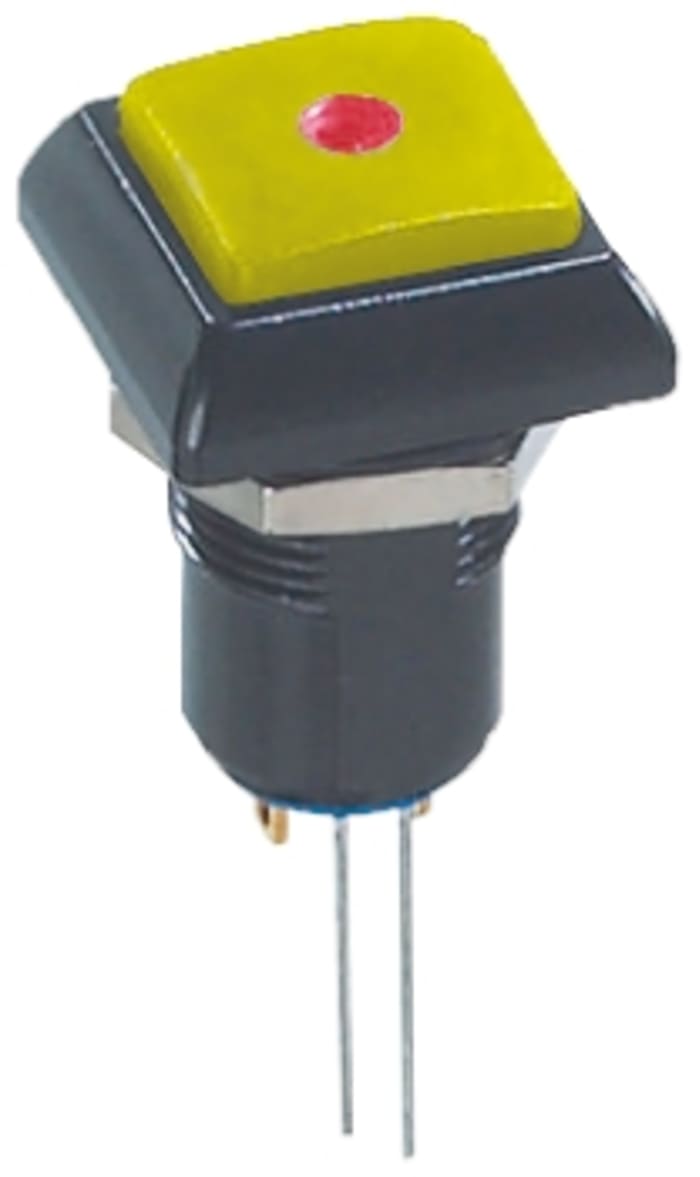 APEM Illuminated Push Button Switch, Latching, Panel Mount, 12.9mm Cutout, Red LED, 24V dc, IP67