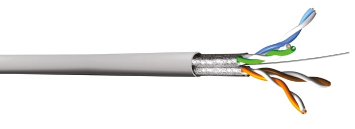 CAEMMC, 100m Cat6, Blue, U/FTP Shielded, Unterminated PVC Sheath