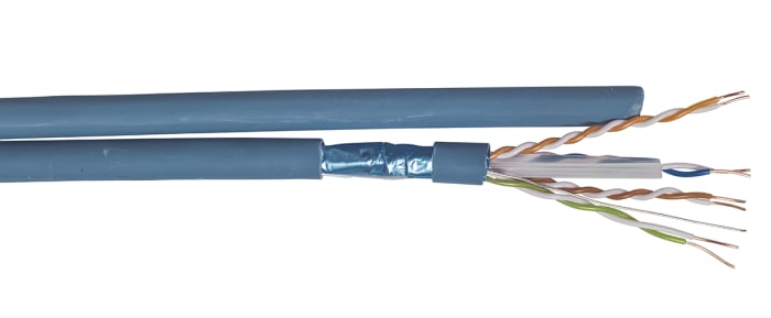 CAE Multimedia Connect MMC Cat6 Ethernet Cable, 100 m, Blue, Shielded Screened Low Smoke Zero Halogen Sheath